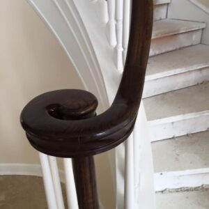 hand railing stained